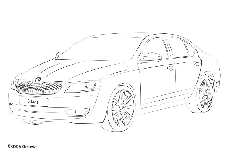 Раскраска Шкода Кодиак