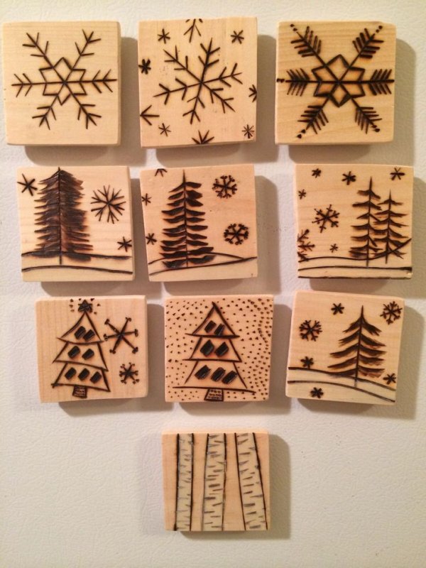 Рисунки для выжигания Снежинка