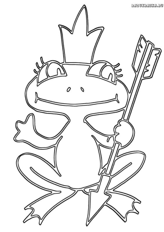 Раскраска. Царевна-лягушка