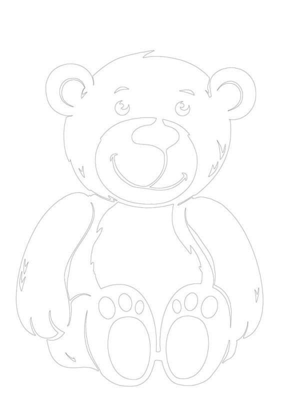 Вытынанка мишка на окно