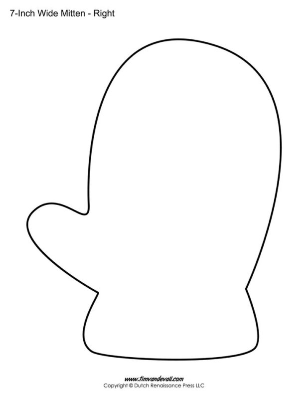 Варежка трафарет