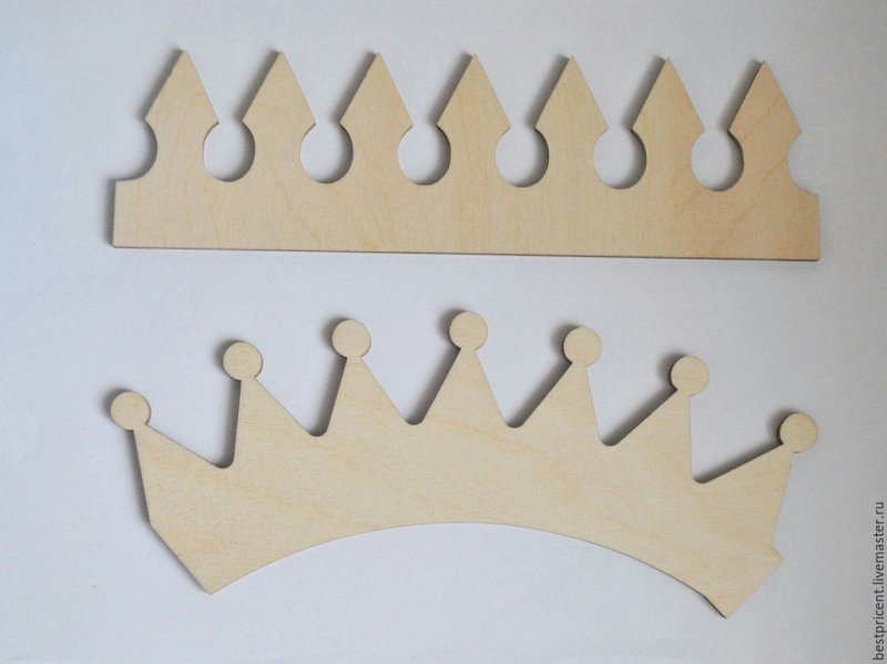 Корона заколка трафарет