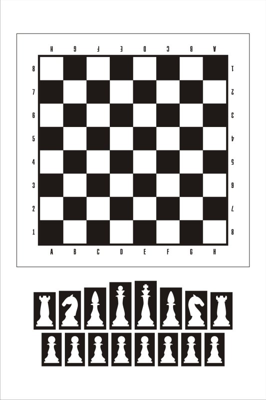 Шахматная доска для печати