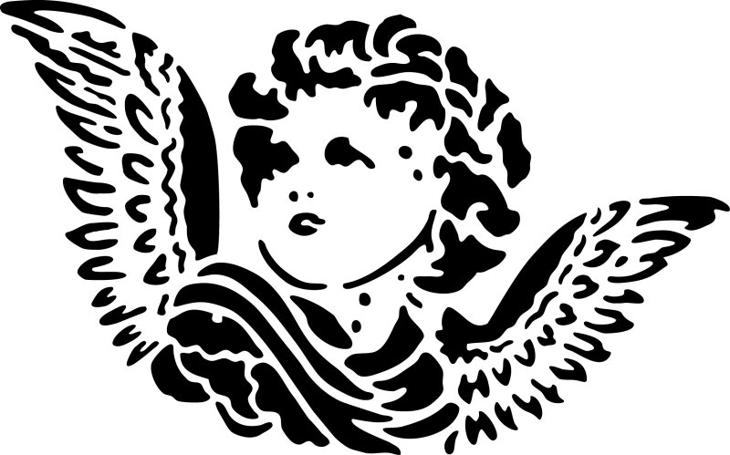 Трафарет ангела