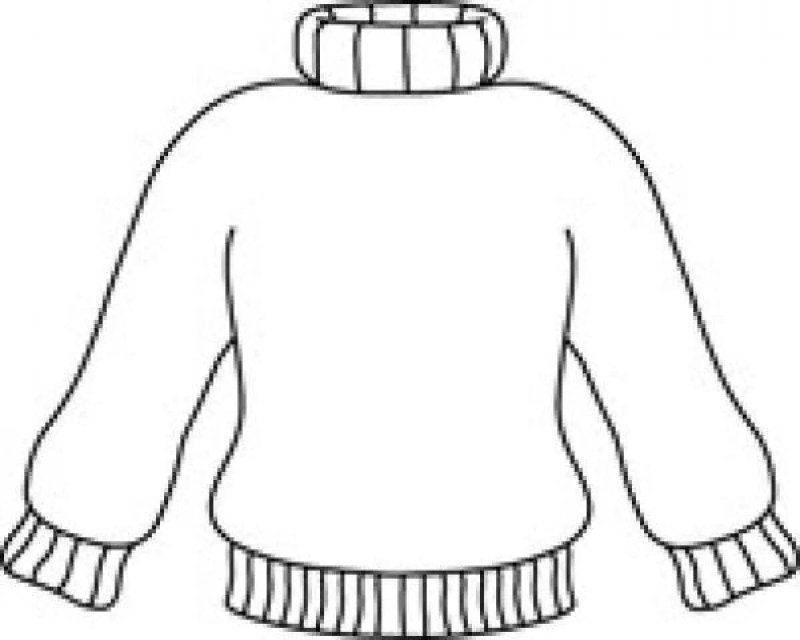 Кофта раскраска для детей