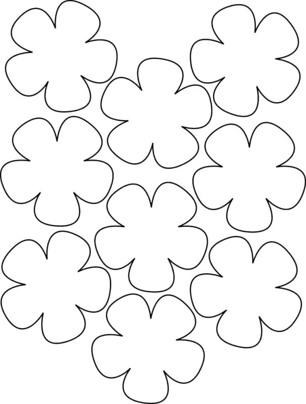 Шаблоны цветов для вырезания