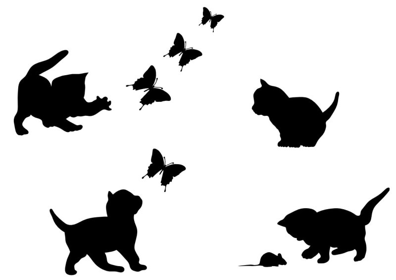 Трафарет кошки