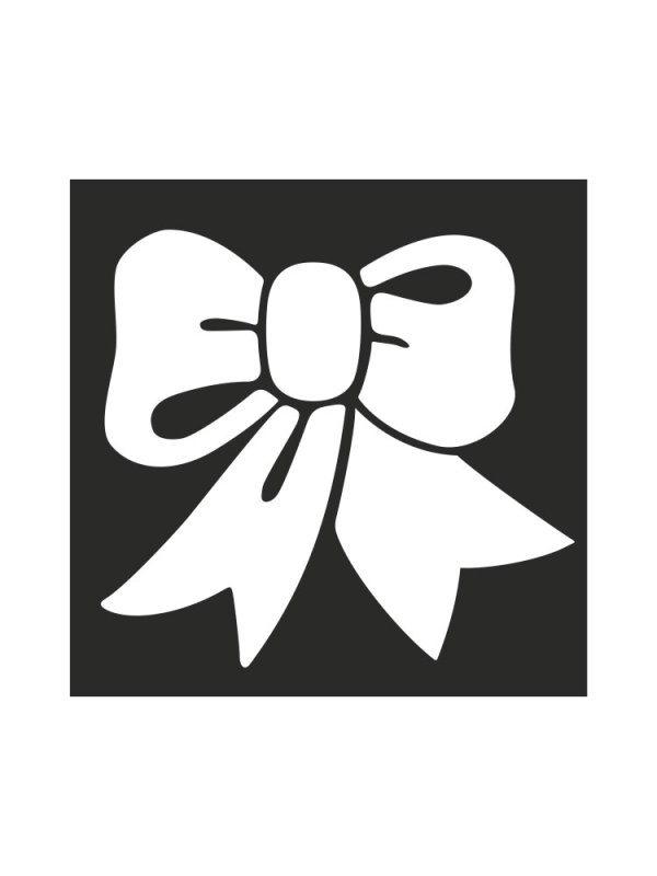 Бантик трафарет