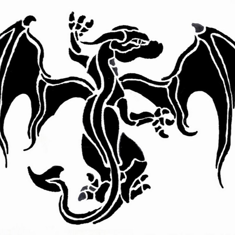 Силуэты драконов