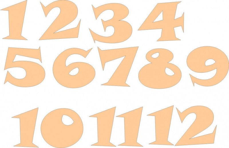 Красивые цифры для циферблата