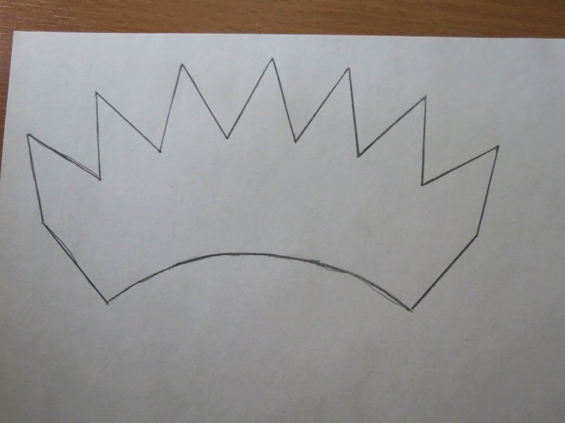 Корона заколка трафарет