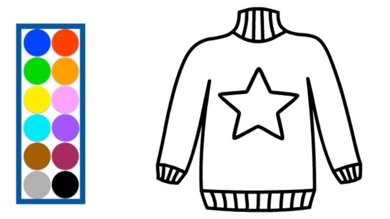 Трафарет свитера для рисования
