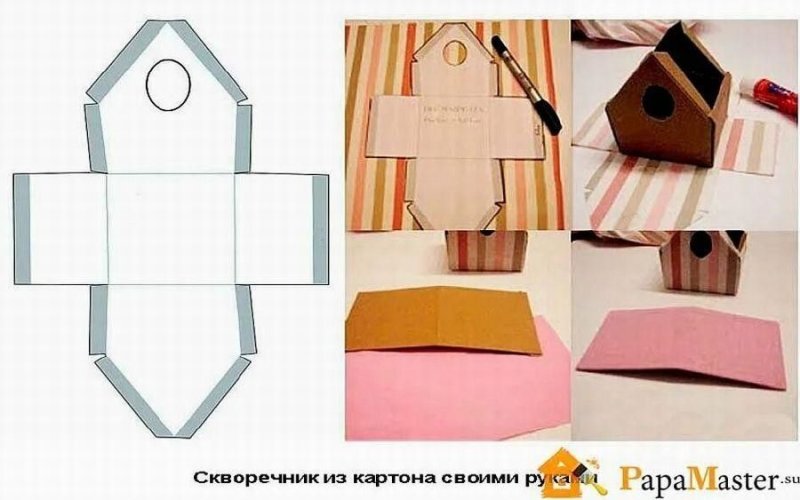 Скворечник из бумаги