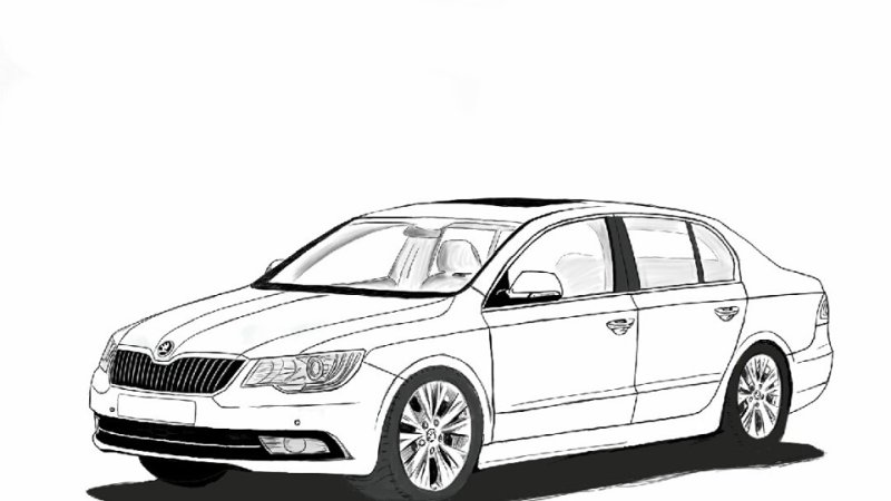 Шкода Октавиа разукрашка