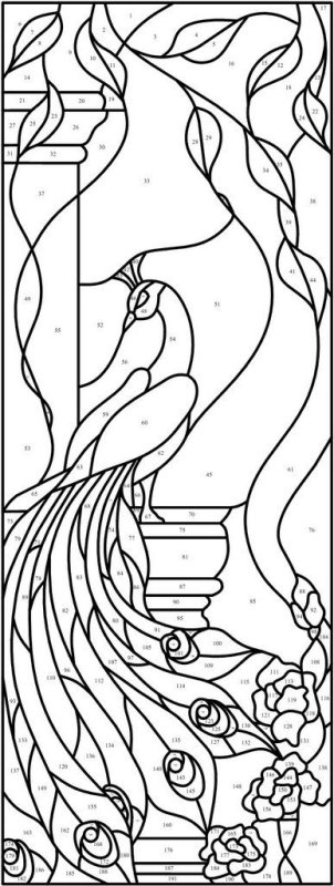 Трафареты для витражной росписи по стеклу