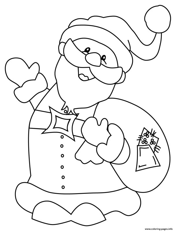 Санта Клаус раскраска