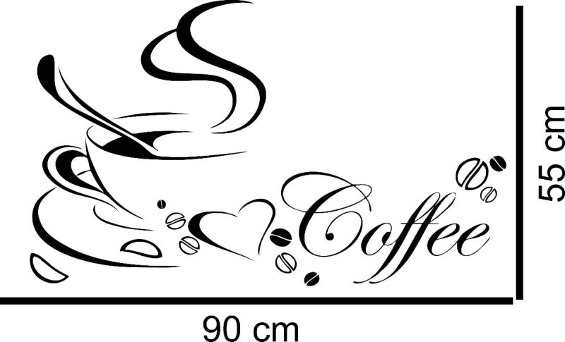 Трафарет кофейной чашки