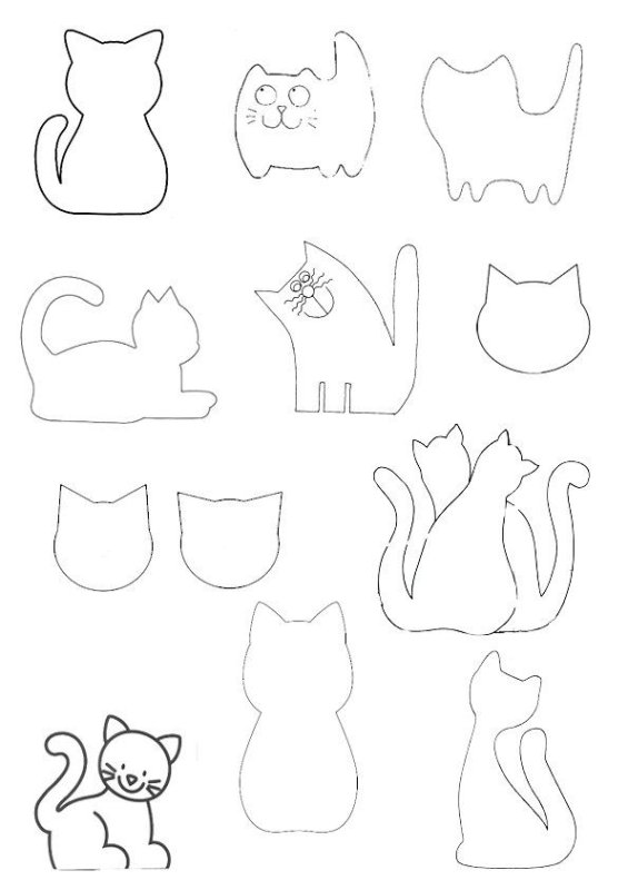 Трафареты для брошек из фетра