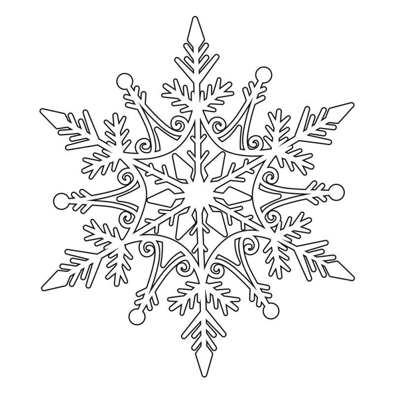 Снежинка раскраска