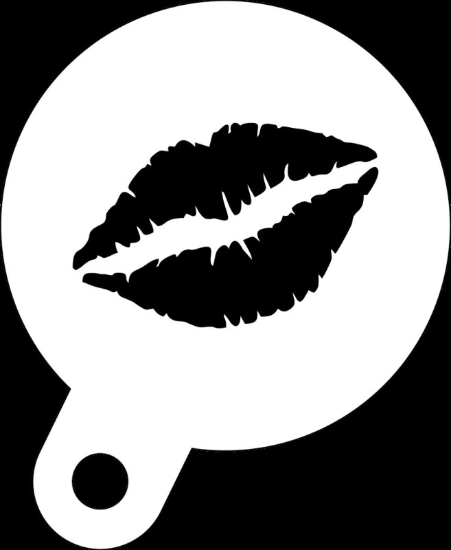 Контур губ трафарет