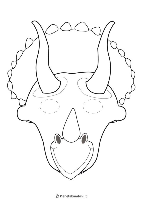 Трафареты масок динозавров
