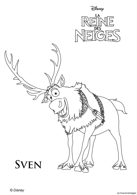 Холодное сердце раскраска олень