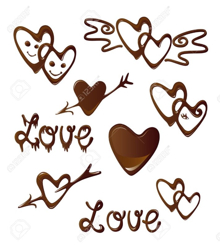 Сердечки из шоколада для украшения