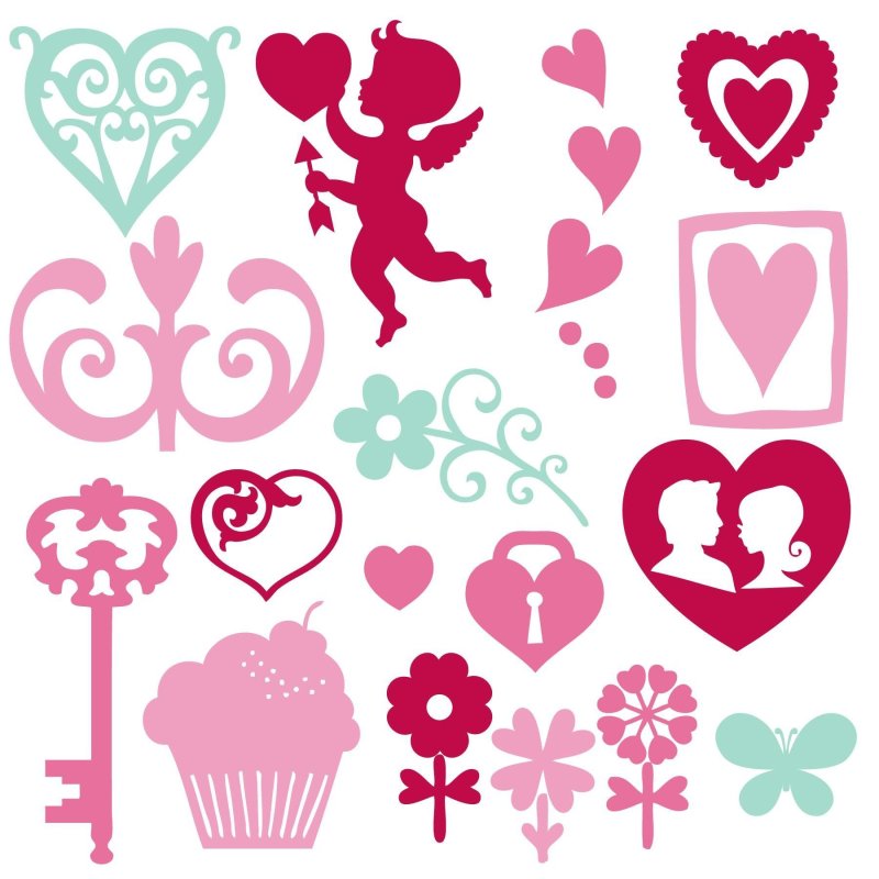 Трафареты для декора сердце