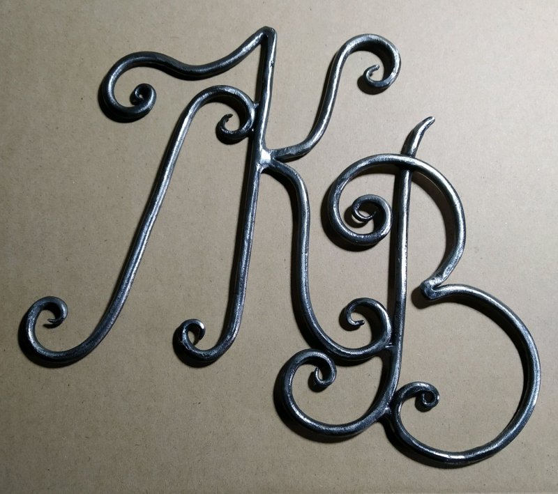 Ковка букв художественная