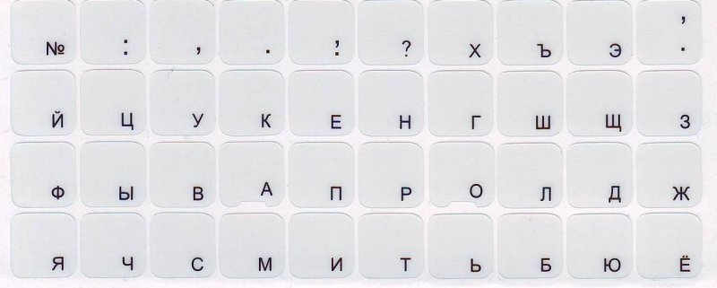 Наклейки на клавиатуру с русскими