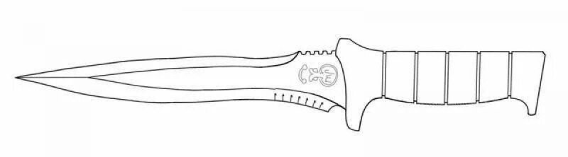 Кукри стандофф 2 чертеж