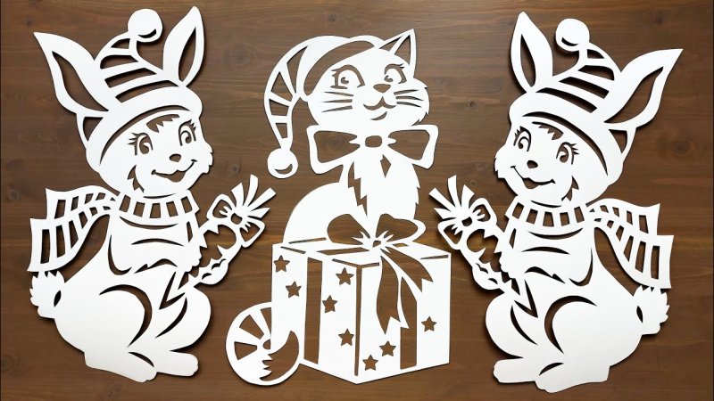 Трафареты для вырезания на окна