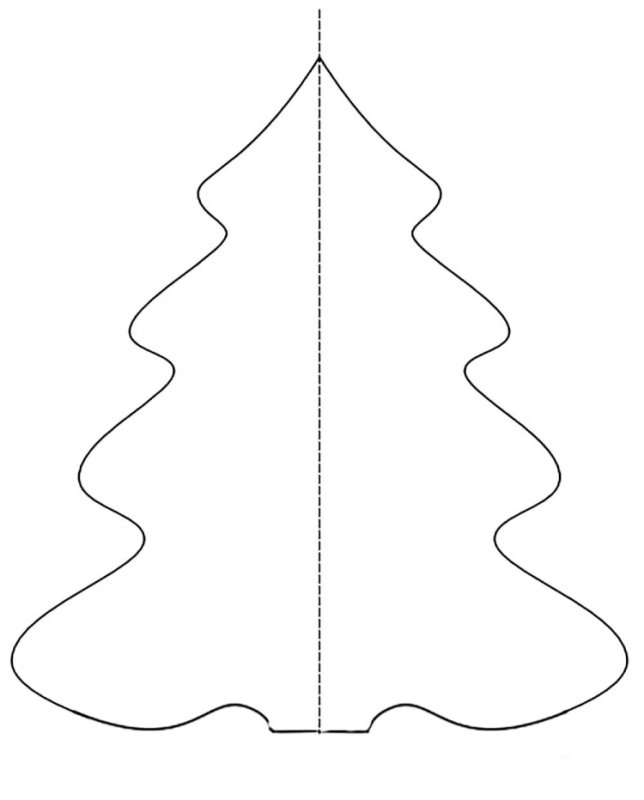 Трафарет елка, 21 х 30 см
