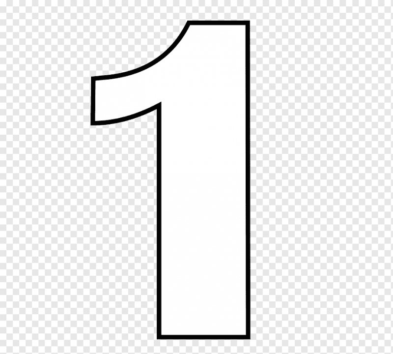 Цифра 1 трафарет