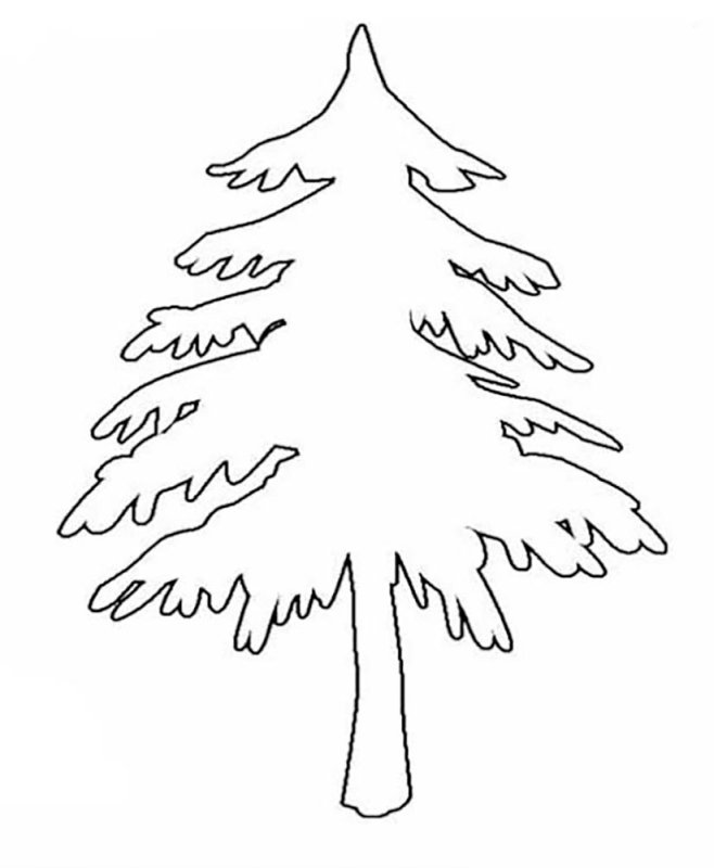 Елка раскраска