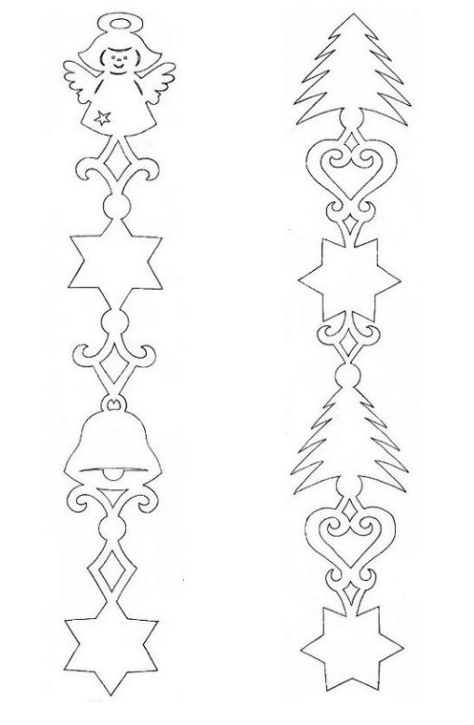 Узоры для вырезания на новый год