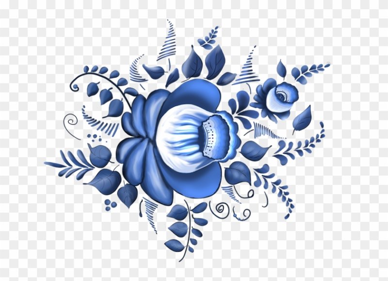 Орнаментная роспись Гжель