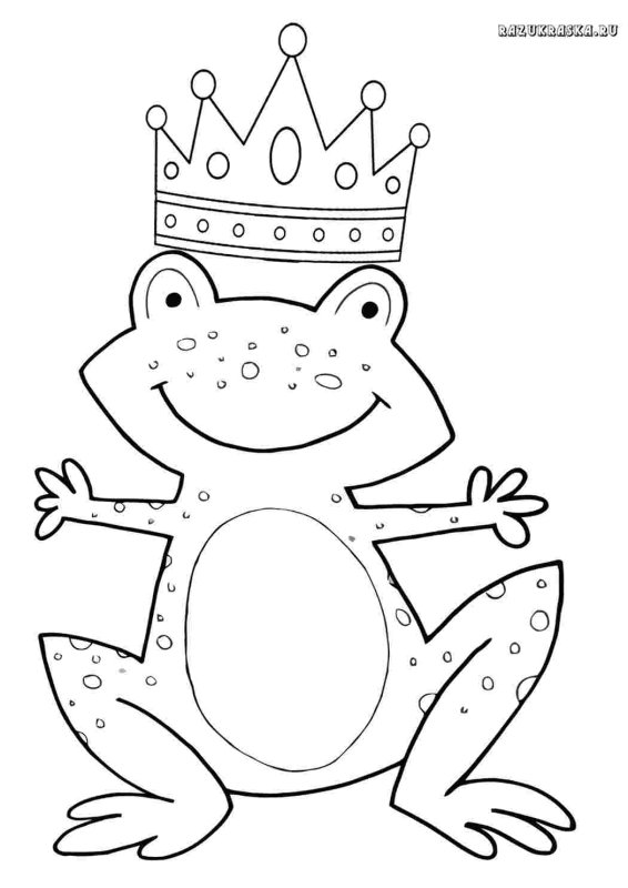 Лягушка раскраска
