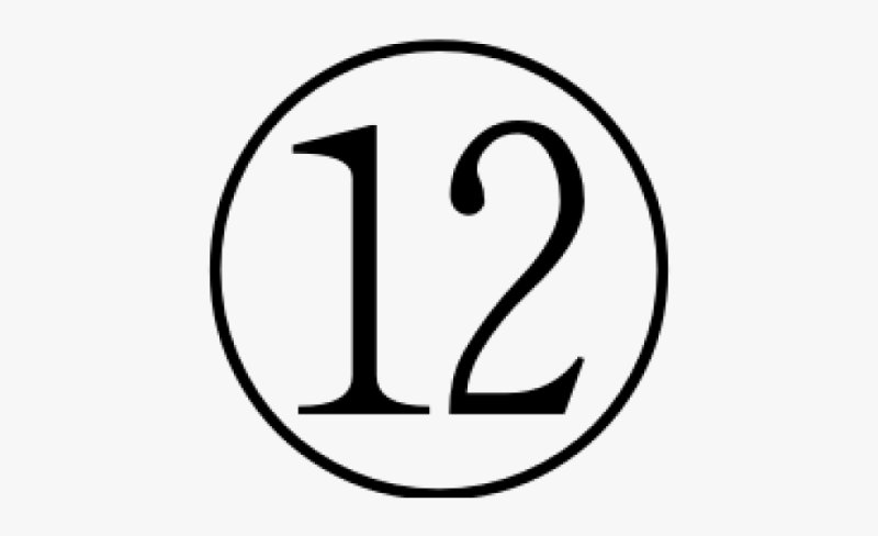 Цифры в кружочках черно белые