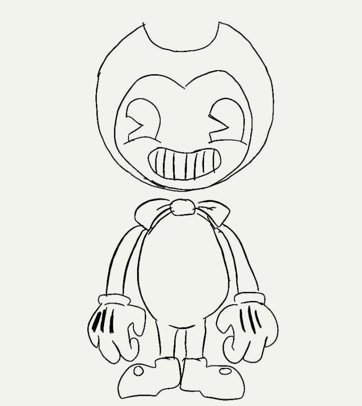 Чернильный БЕНДИ раскраска