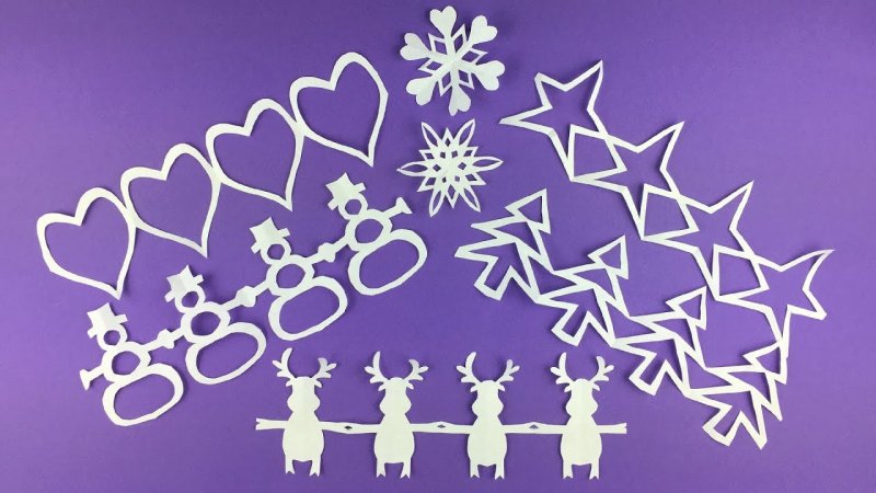 Новогодняя гирлянда из бумаги