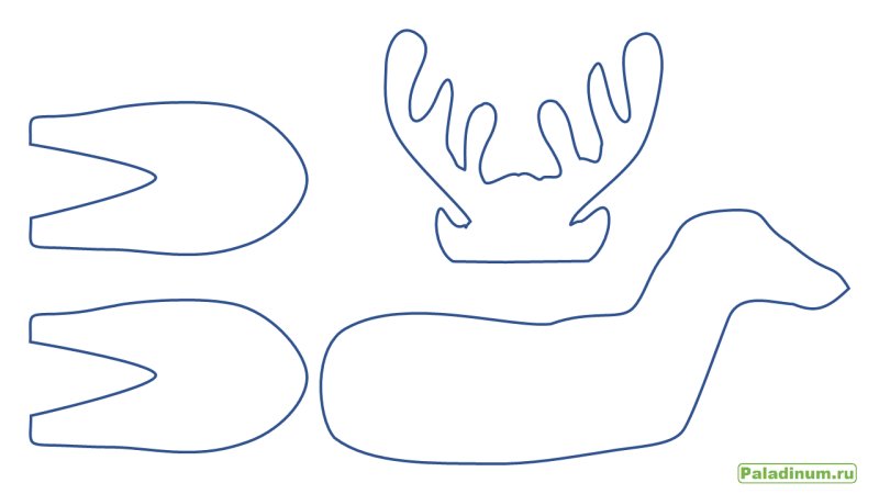 Шаблон оленя для поделки