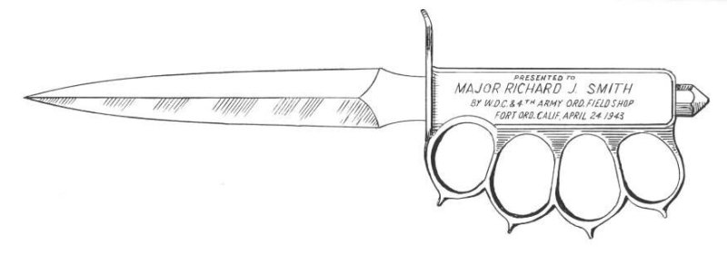 Нож кастет чертеж