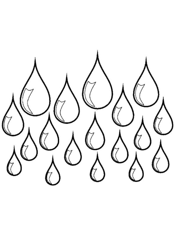 Трафарет капельки