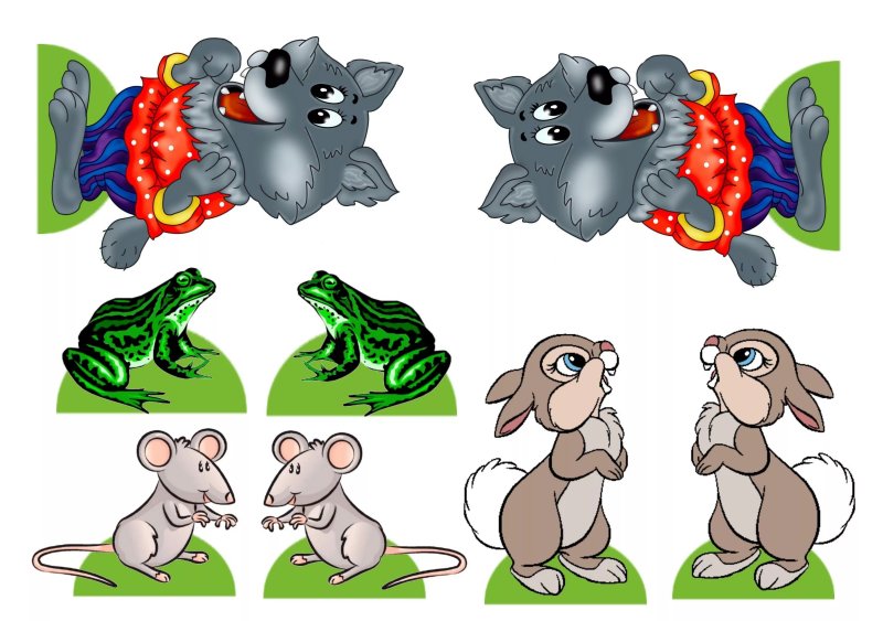 Герои сказки Теремок пальчиковый театр