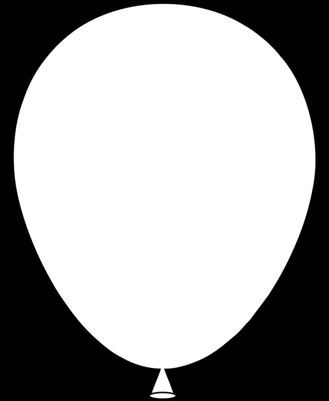 Воздушный шарик трафарет для вырезания