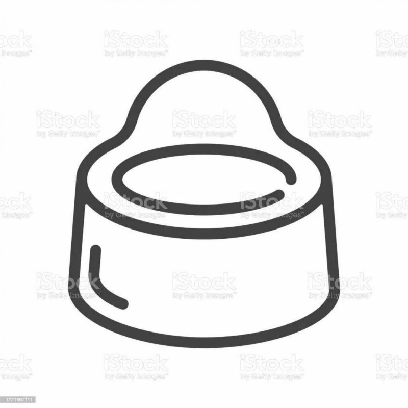 Нарисовать горшок детский