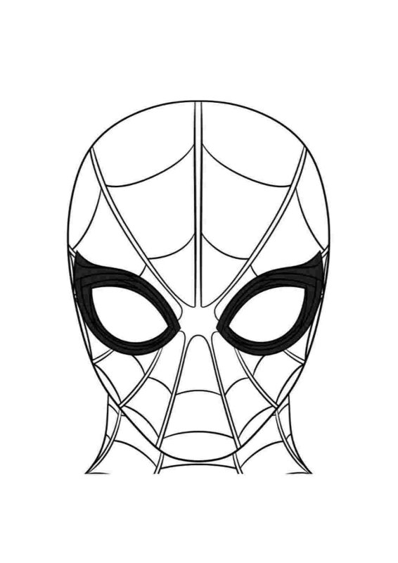 Распечатка маски человека паука