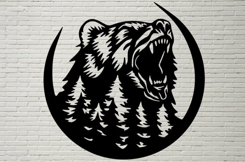 Медведь эскиз для выжигания