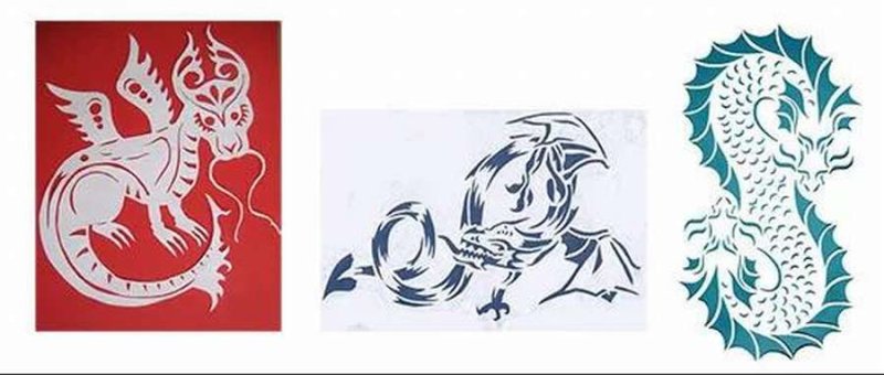 Вытынанка дракон